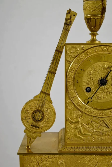 Horloge en Bronze Doré, estampillée « Leroy Palais Royal », époque Empire – Début XIXe