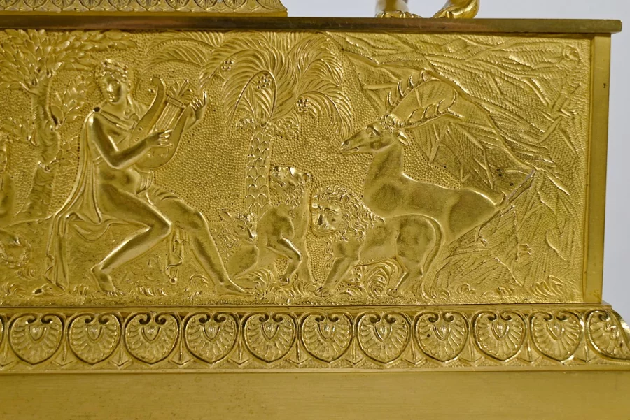 Horloge en Bronze Doré, estampillée « Leroy Palais Royal », époque Empire – Début XIXe