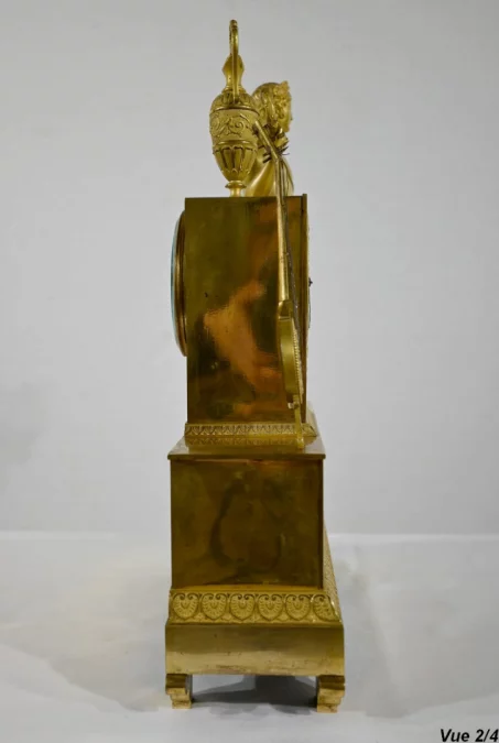 Horloge en Bronze Doré, estampillée « Leroy Palais Royal », époque Empire – Début XIXe
