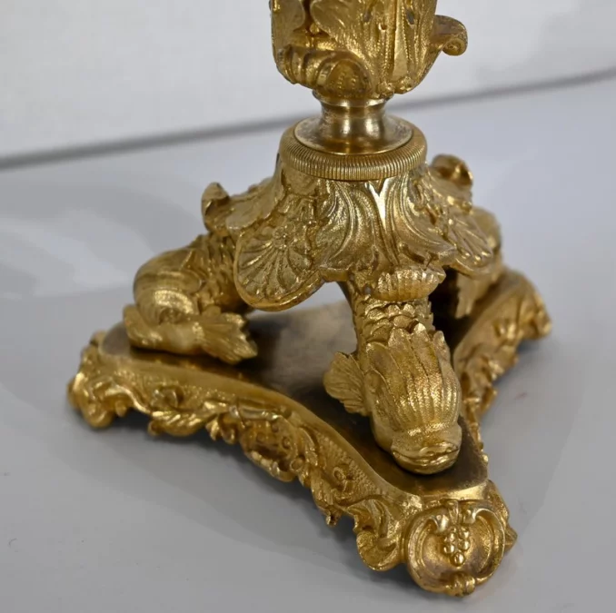 Paire de Flambeaux en Bronze, époque Restauration - Début XIXe