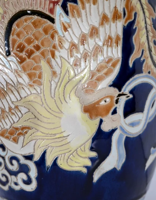 Important Vase Chinois en Porcelaine à décors - XXe