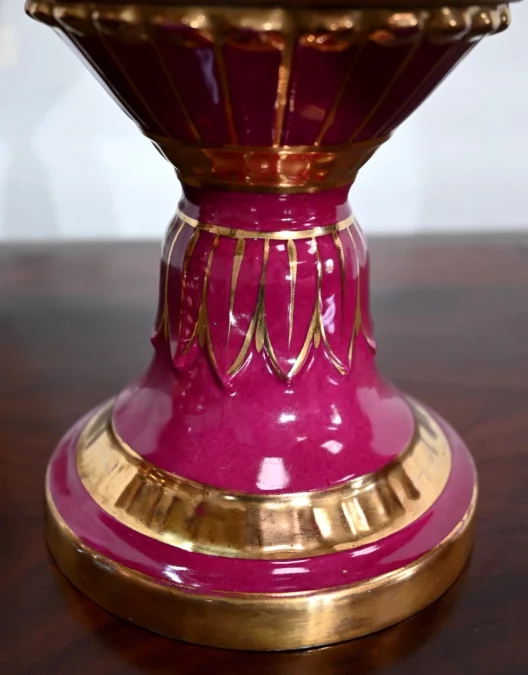 PAREJA DE JARRON DE PORCELANA DE PARIS