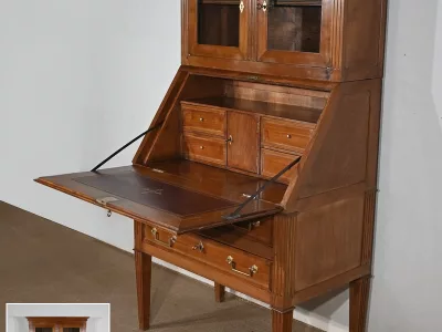 Bureau de Pente Vitrine en Acacia massif, style Louis XVI – 1ère partie XIXe