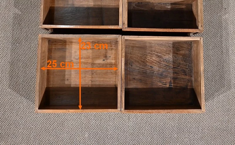 Bureau de Pente Vitrine en Acacia massif, style Louis XVI – 1ère partie XIXe