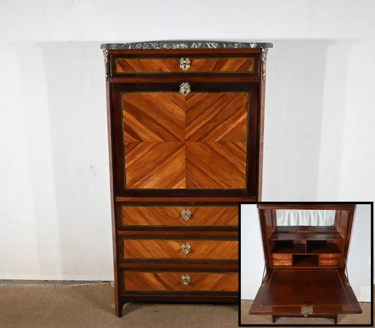 Secrétaire en Bois de Rose, époque Louis XVI – XVIIIe