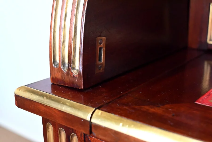 Important Bureau Cylindre en Acajou, style Louis XVI, époque Napoléon III – 2ème moitié XIXe