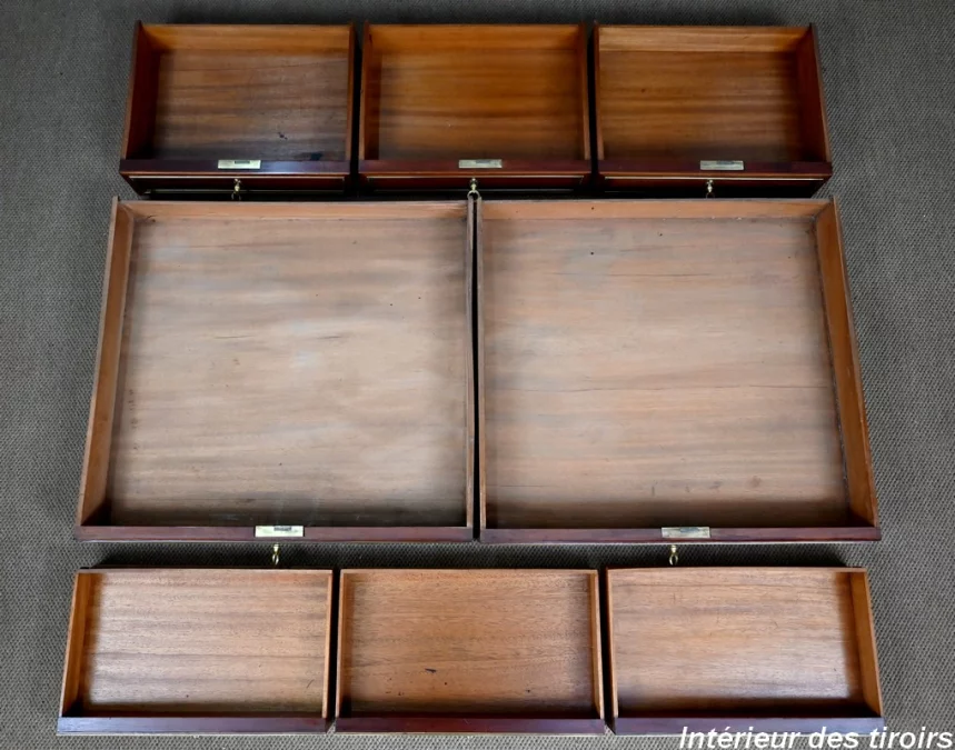 Important Bureau Cylindre en Acajou, style Louis XVI, époque Napoléon III – 2ème moitié XIXe