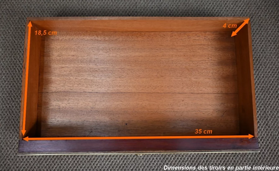 Important Bureau Cylindre en Acajou, style Louis XVI, époque Napoléon III – 2ème moitié XIXe