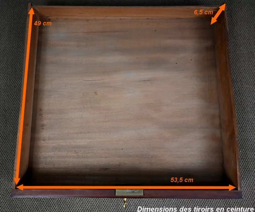 Important Bureau Cylindre en Acajou, style Louis XVI, époque Napoléon III – 2ème moitié XIXe