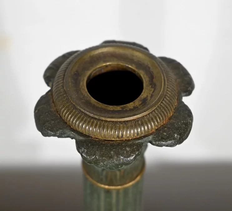 Paire de Chandeliers en Bronze, époque Restauration – Début XIXe