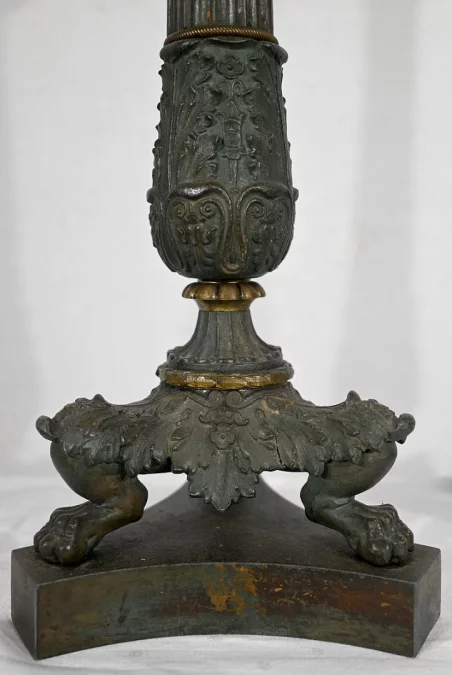 Paire de Chandeliers en Bronze, époque Restauration – Début XIXe