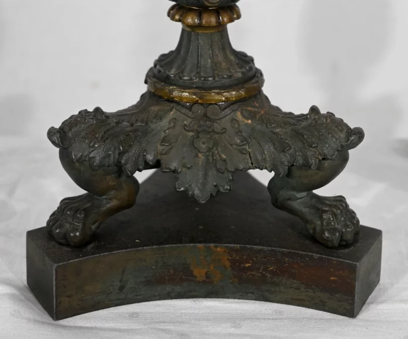 Paire de Chandeliers en Bronze, époque Restauration – Début XIXe