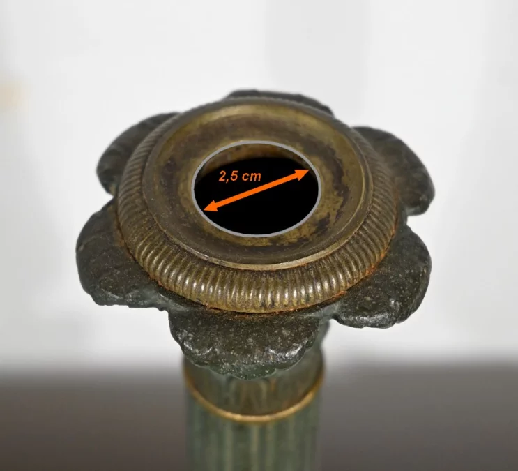 Paire de Chandeliers en Bronze, époque Restauration – Début XIXe