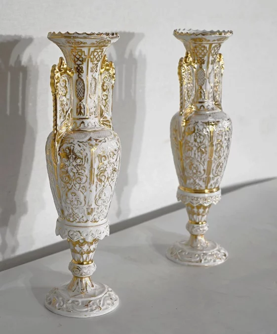 Paire de Vases en Porcelaine de Paris – Fin XIXe
