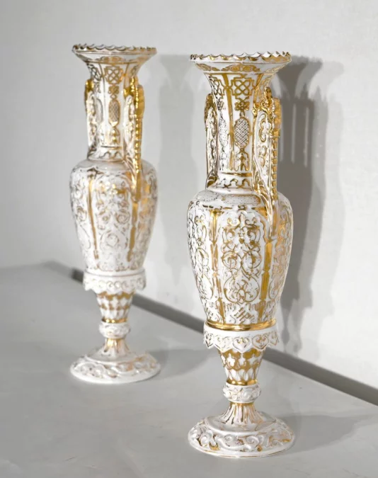 Paire de Vases en Porcelaine de Paris – Fin XIXe