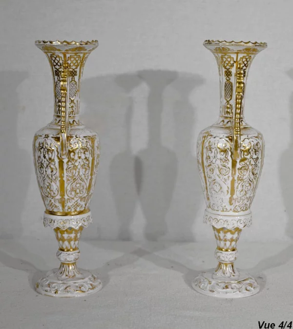 Paire de Vases en Porcelaine de Paris – Fin XIXe