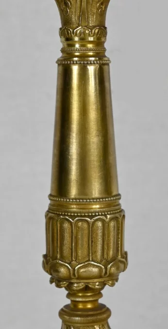 Paire de Bougeoirs en Bronze, époque Restauration – Début XIXe