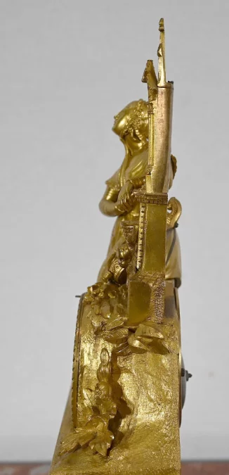 Pendule en bronze doré, époque Napoléon III – Milieu XIXe