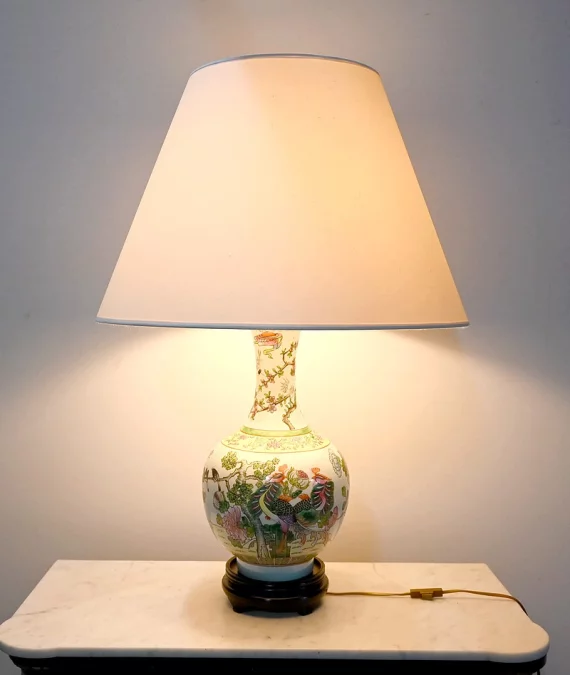 Importante Lampe en Porcelaine de Chine – 1960