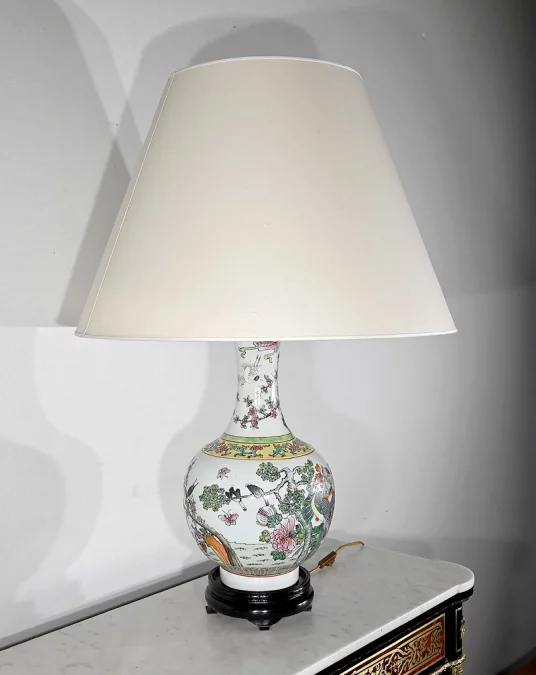 Importante Lampe en Porcelaine de Chine – 1960