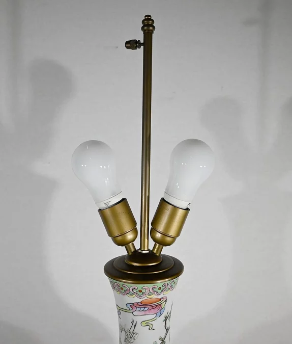 Importante Lampe en Porcelaine de Chine – 1960