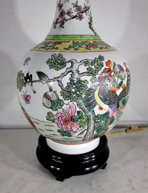Importante Lampe en Porcelaine de Chine – 1960
