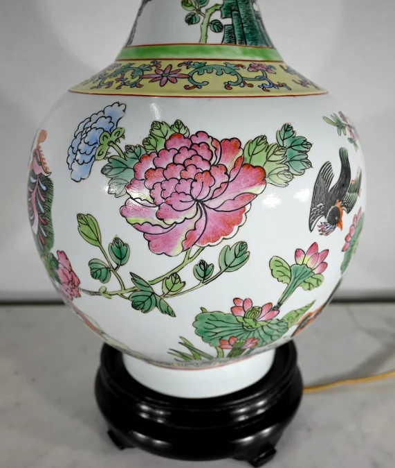 Importante Lampe en Porcelaine de Chine – 1960