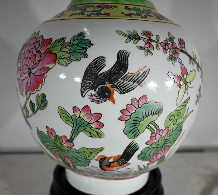 Importante Lampe en Porcelaine de Chine – 1960