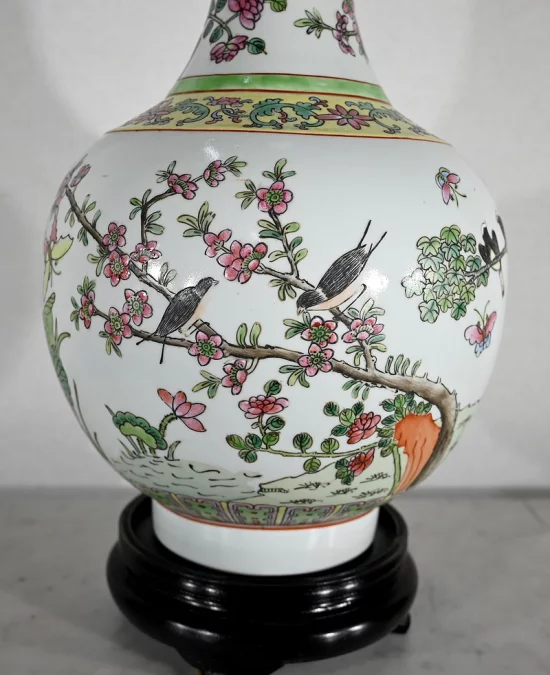Importante Lampe en Porcelaine de Chine – 1960