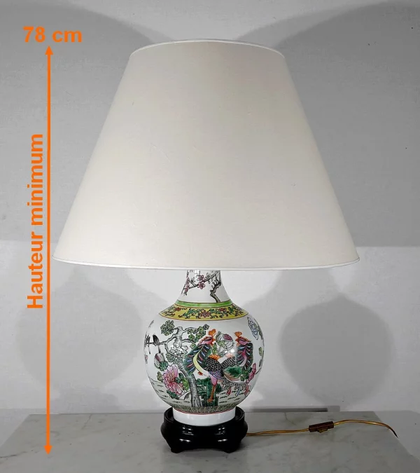 Importante Lampe en Porcelaine de Chine – 1960