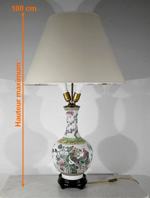 Importante Lampe en Porcelaine de Chine – 1960