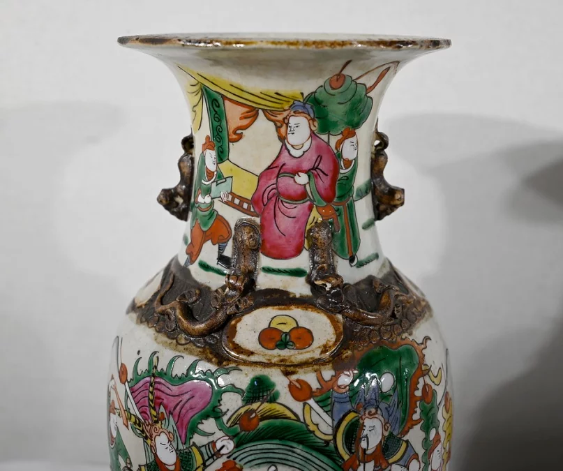 Paire de Vases en Porcelaine de Nankin, Chine – Fin XIXe