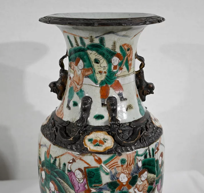 Paire de Vases en Porcelaine de Nankin, Chine – Fin XIXe