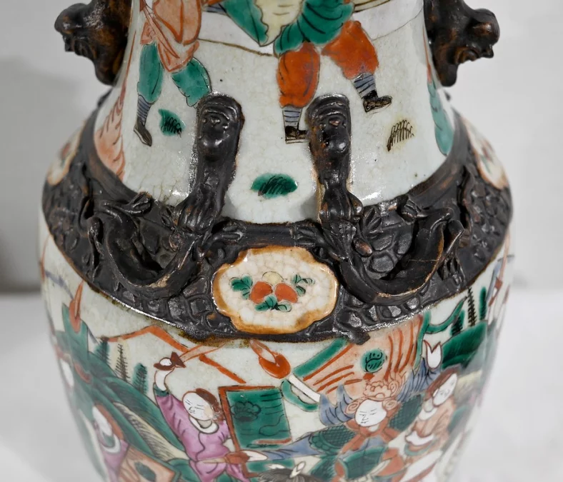 Paire de Vases en Porcelaine de Nankin, Chine – Fin XIXe