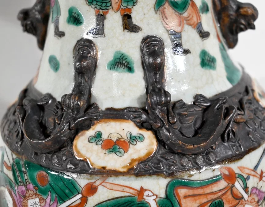 Paire de Vases en Porcelaine de Nankin, Chine – Fin XIXe