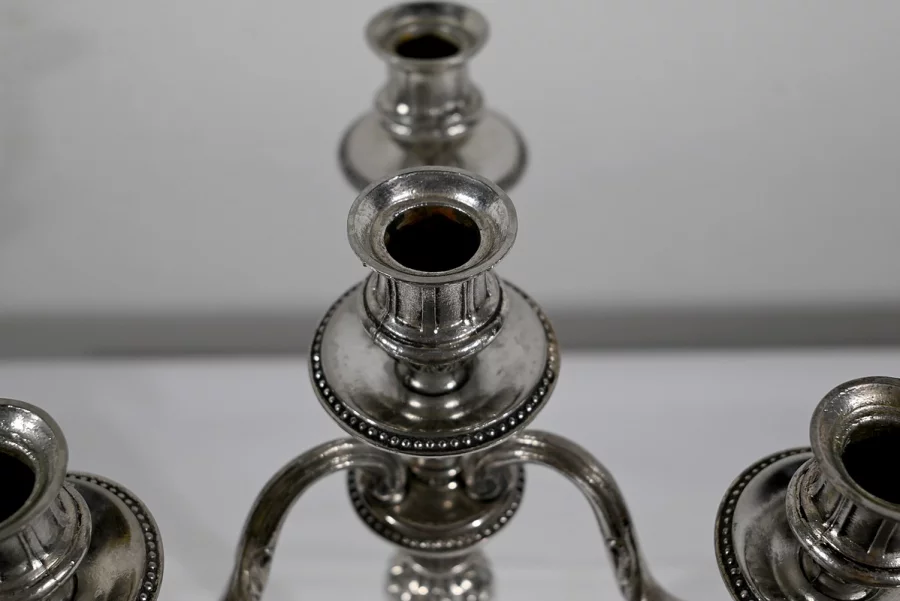 ПАРА СЕРЕБРЯНЫХ ПОДСВЕЧНИКОВ