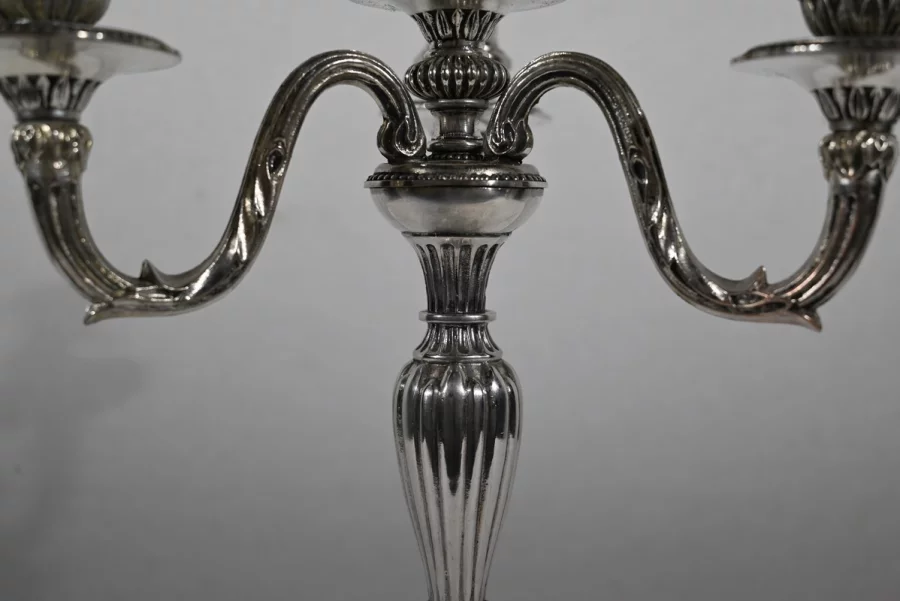 ПАРА СЕРЕБРЯНЫХ ПОДСВЕЧНИКОВ