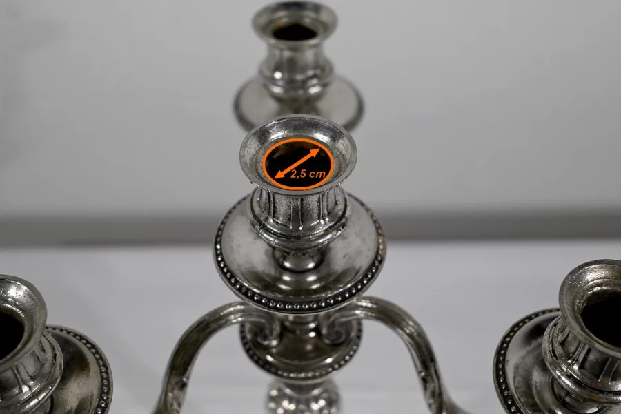 ПАРА СЕРЕБРЯНЫХ ПОДСВЕЧНИКОВ