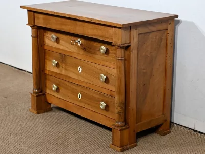 Commode de Maîtrise en Noyer massif, époque Empire – Début XIXe