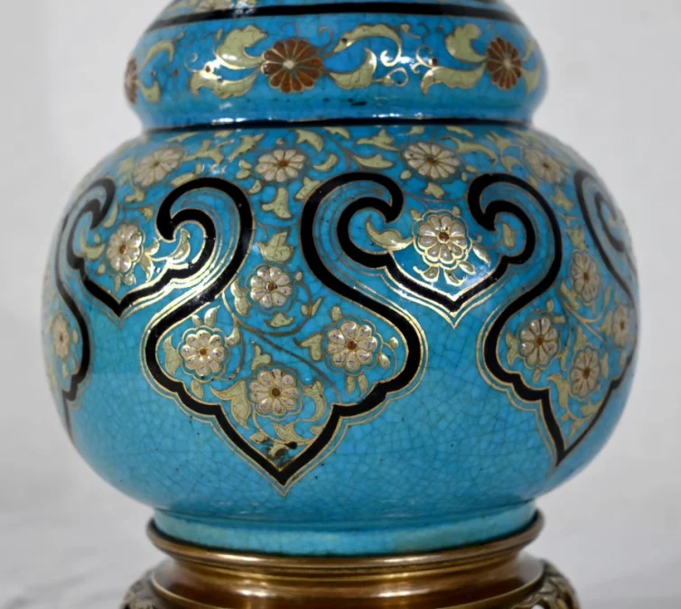 Paire de Lampes en Porcelaine et Bronze, époque Napoléon III – Milieu XIXe