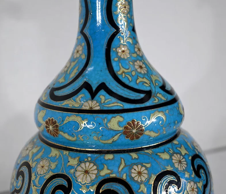 Paire de Lampes en Porcelaine et Bronze, époque Napoléon III – Milieu XIXe