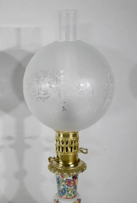 Paire de Lampes à Pétrole, époque Napoléon III – Milieu XIXe