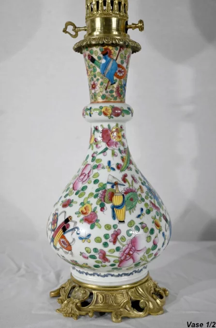 Paire de Lampes à Pétrole, époque Napoléon III – Milieu XIXe