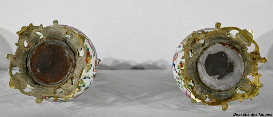 Paire de Lampes à Pétrole, époque Napoléon III – Milieu XIXe