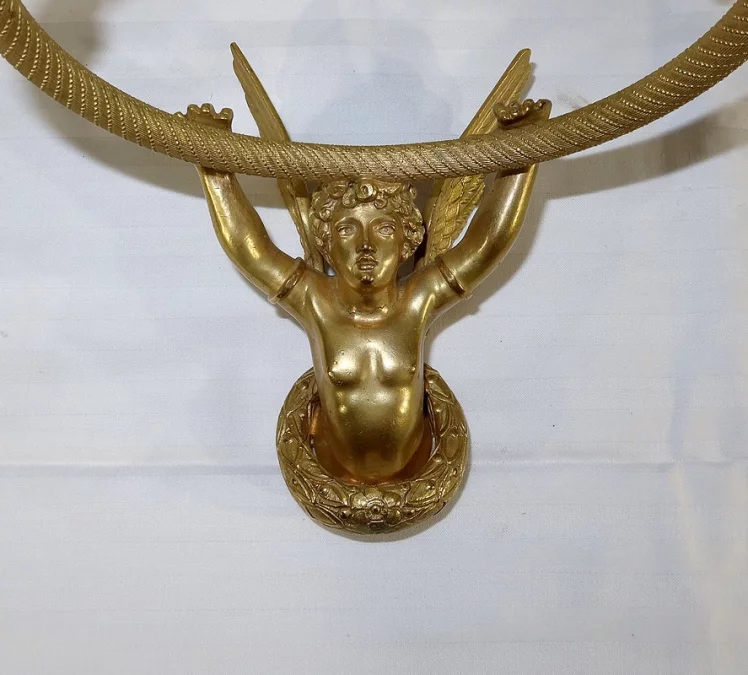 Paire d’Appliques Porte-bougies en Bronze doré, Empire – Début XIXe