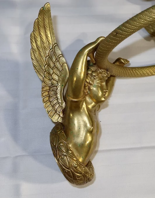 Paire d’Appliques Porte-bougies en Bronze doré, Empire – Début XIXe