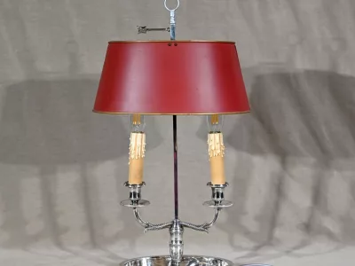 Lampe Bouillotte en Métal Argenté – Début XXe