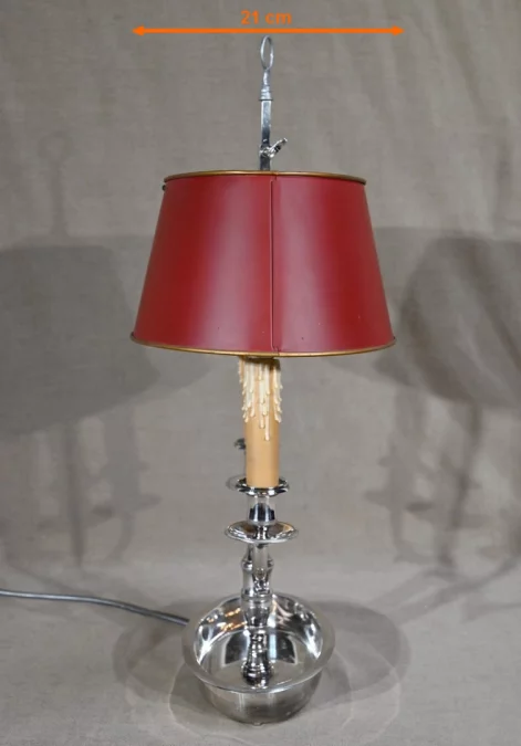 Lampe Bouillotte en Métal Argenté – Début XXe