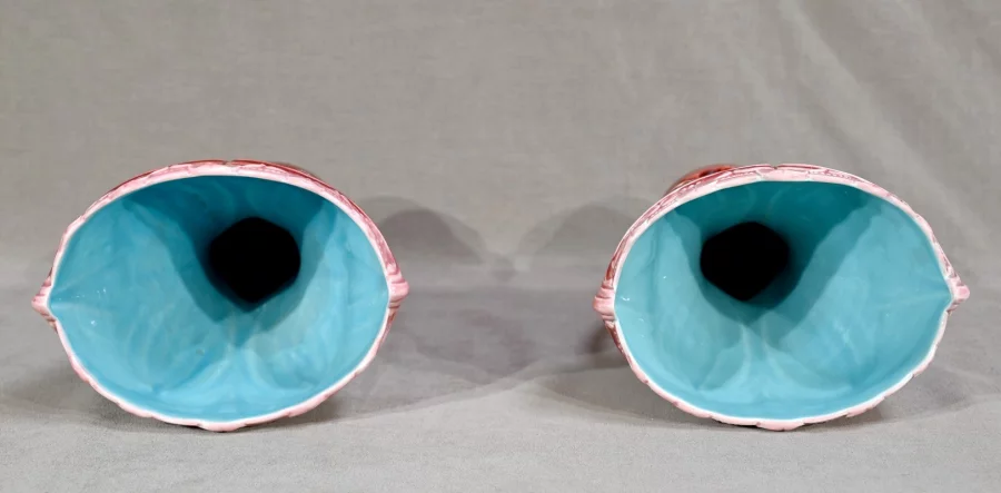 PAR DE JARRONES firmados DIGOIN SARREGUEMINES