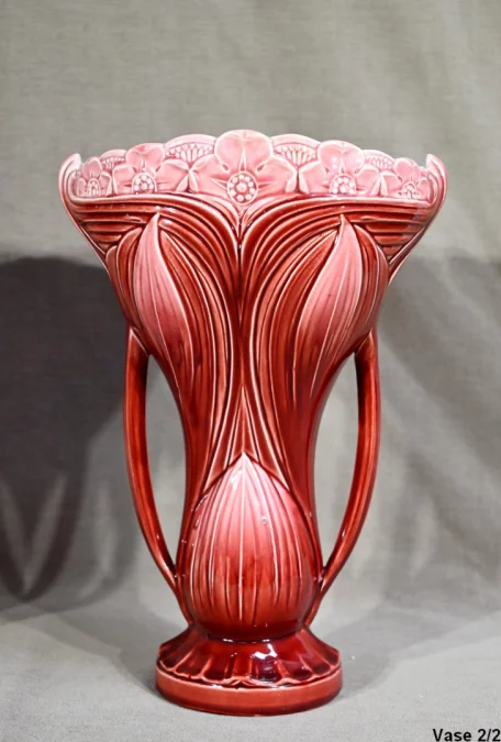 PAR DE JARRONES firmados DIGOIN SARREGUEMINES